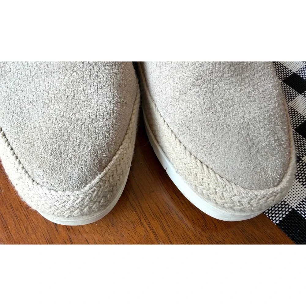 Donald Pliner Womens Tan Suede Basketweave Espadrille Slip On Sneakers Size 9.5